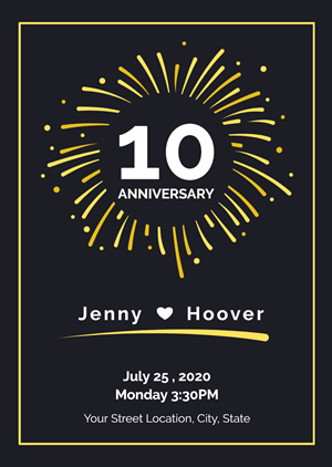 10th Anniversary Invitation Design