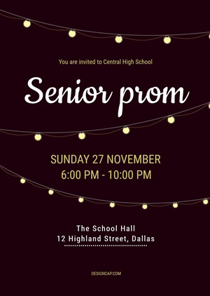 Grand Senior Promenade Invitation Design