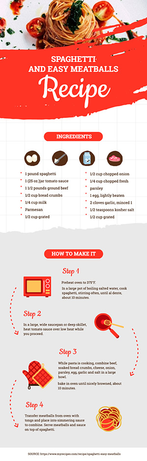 Pasta Recipe Infographic Design