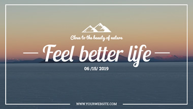 Feel Better Life YouTube Channel Art Design