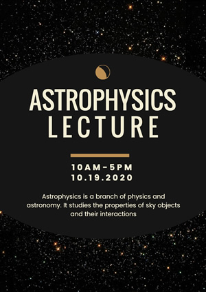 Starry Sky Astrophysics Posters Design