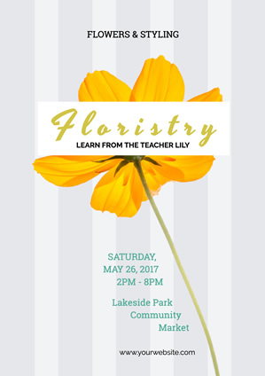 Education Class Floristry Poster Design