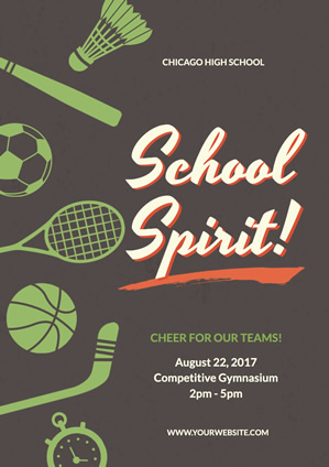 Sport School Spirit Poster Design