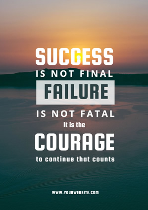Success and Failure Motivational Quote Poster Design