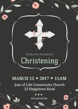 Creative Christening Invitation Design