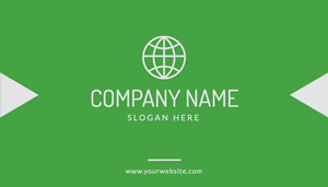 Company Name in Green Business Card Design