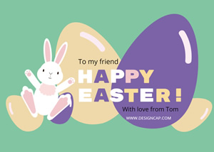 Cute Egg Easter Card Design