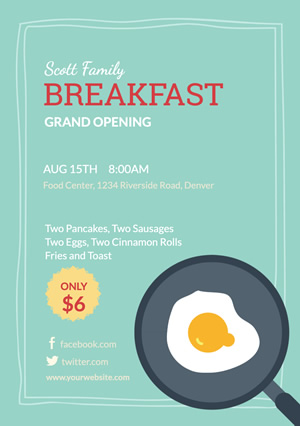 Catering Breakfast Flyer Design