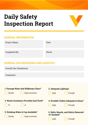 Daily Inspection Report Schedule Design