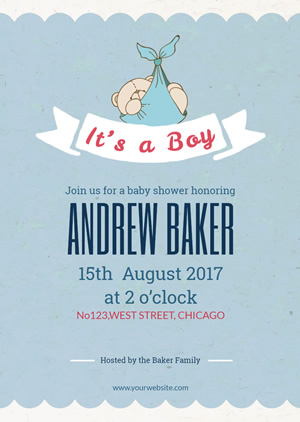 Lovely Baby Shower Party Invitation Design