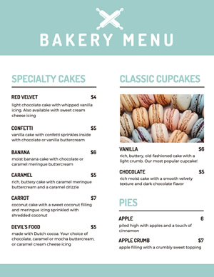 Menu of O-Cakes, Mulund West, Mumbai