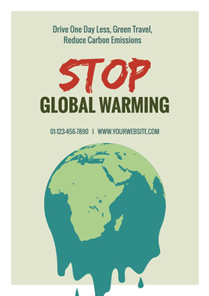 Melting Earth Global Warming Poster Design