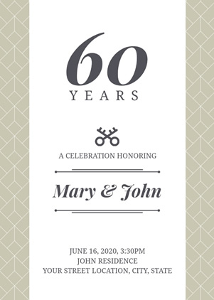 60th Anniversary Invitation Design