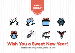 Celebrate New Year Card Design