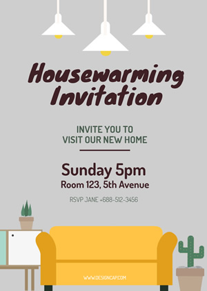 Modern Housewarming Invitation Design