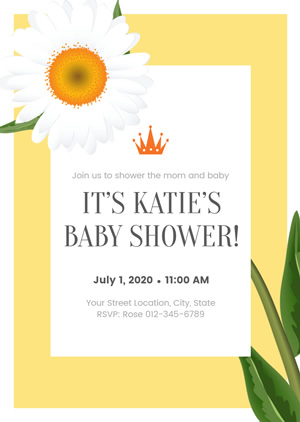 Graceful Baby Shower Invitation Design