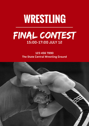 Wrestling Final Contest Poster Poster Design