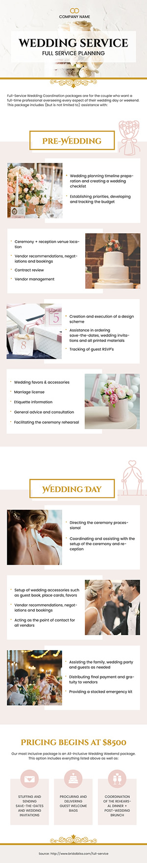 Wedding Service Infographic Design