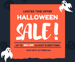 Spooky Halloween Sale Facebook Post Design