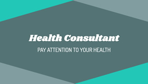 Health Consultant Business Card Design