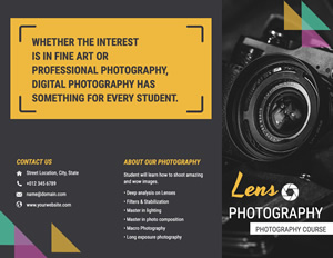 Camera Benefit Brochure Design