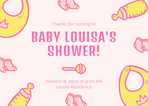 Adorable Baby Shower Card Design