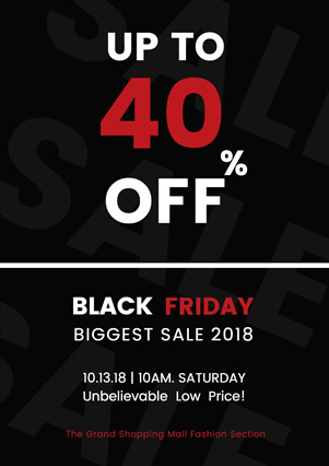 Minimalist Black Friday Sale Flyer Flyer Design