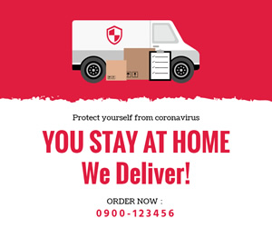 Delivery Service Facebook Post Design