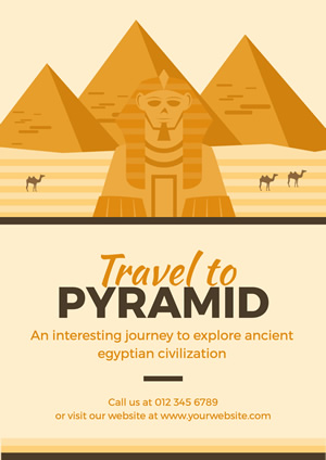 Great Sphinx and Pyramid Poster Design