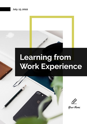 Rapport Sur L'expérience De Travail design