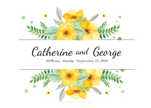 Floral Wedding Invitation Card Design