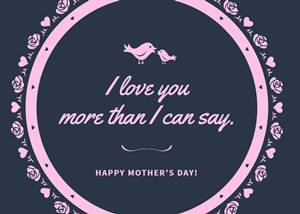 Gentle Mothers Day Card Design