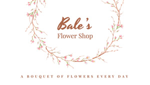 Fresh Flower Shop Card Business Card Design