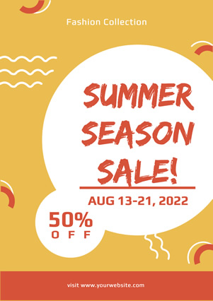 Yellow Summer Seasonal Sale Flyer Flyer Design