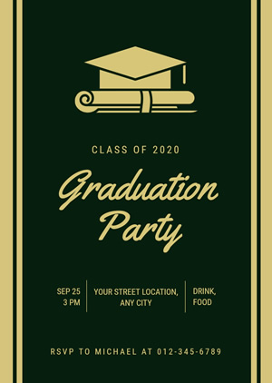 Simple Graduation Invitation Design