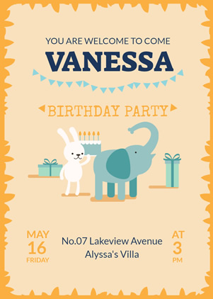 Cute Birthday Invitation Design