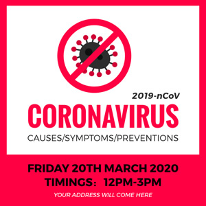 Coronavirus Warning Instagram Post Instagram Post Design