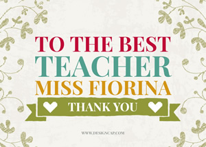 Thank You Teacher Card Design