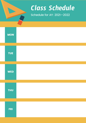 Senior Class Schedule Schedule Design