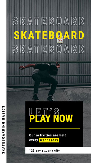 Skateboarding Basics Instagram Story Instagram Story Design