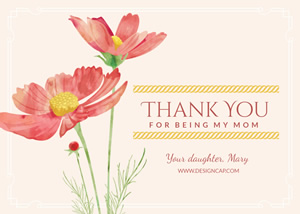 Thank You Mom Card Design