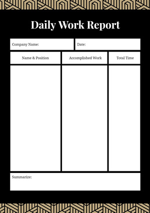 Work Report Design