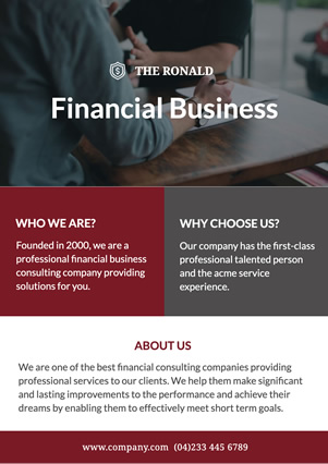 Modern Financial Business Service Flyer Design