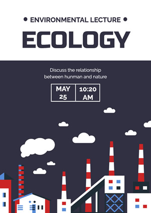 Polluting Factories Save Environment Poster Design