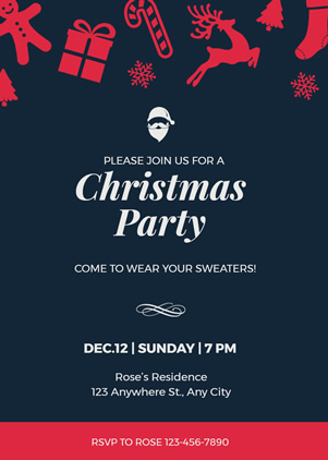 Decoration Christmas Party Invitation Design