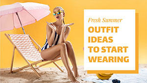 Summer Outfit YouTube Thumbnail Design