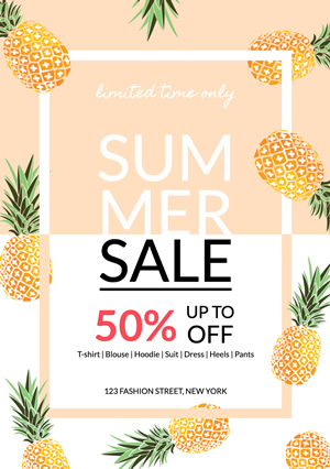 Market Promotion Summer Sale Flyer Design