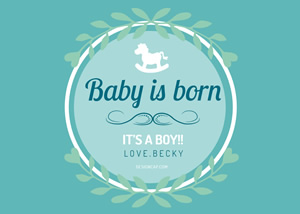 Baby Announcement Card Design