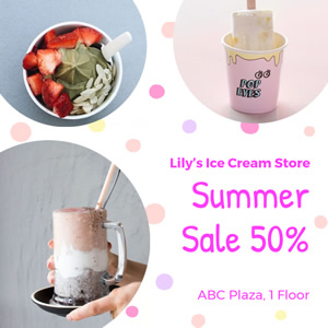 Ice Cream Store Special Offers Instagram Post Design