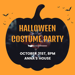 Halloween Costume Party Instagram Post Design